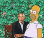Simpsons Obama GIF - Simpsons Obama Bushes GIFs