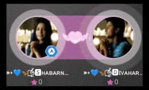 a picture of a man and a woman with the words shabarn and divahar