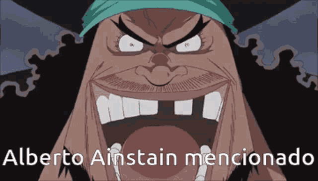 a cartoon of a man with the name alberto ainstain mentioned
