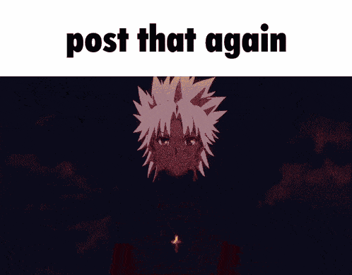 a picture of a man with the words post that again on it