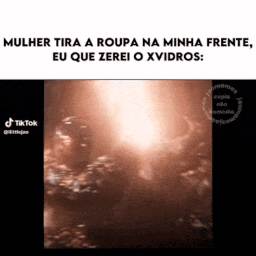 a screenshot of a video that says mulher tira a roupa na minha frente eu que zerei o xvidros