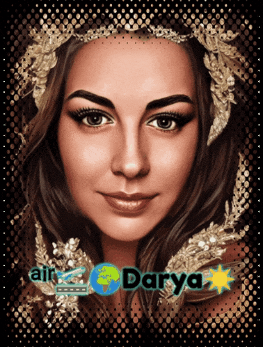 a painting of a woman with the name darya on it
