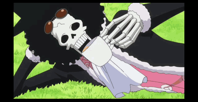 a cartoon of a skeleton holding a cup of coffee with a straw