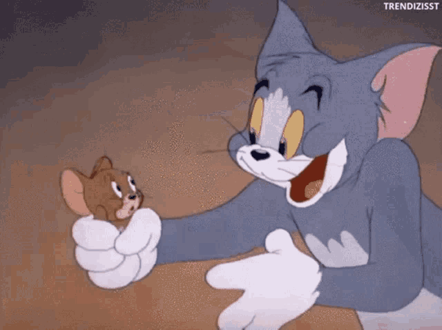 a cartoon of tom and jerry with the hashtag trendisst