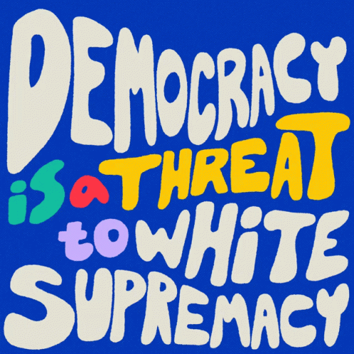 Democracy Democracy Is A Threat To White Supremacy GIF - Democracy Democracy Is A Threat To White Supremacy White Supremacy GIFs