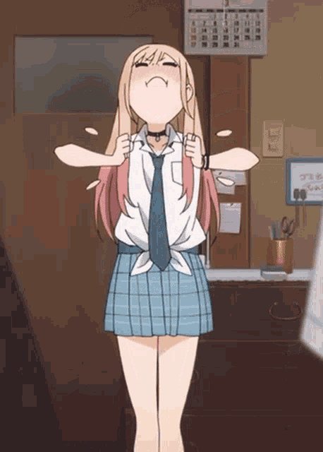 a girl with her arms outstretched is standing in front of a calendar that shows the month of october