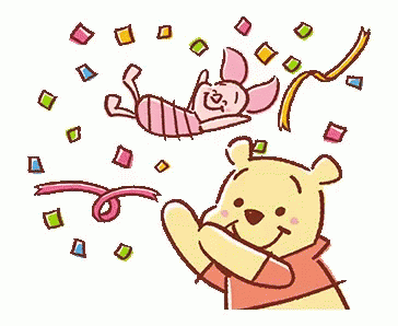 Winnie The Pooh Piglet GIF - Winnie The Pooh Piglet Confetti GIFs