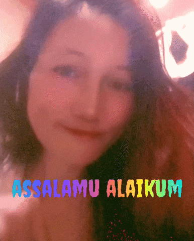 a picture of a woman with the words assalamu alaikum written on it