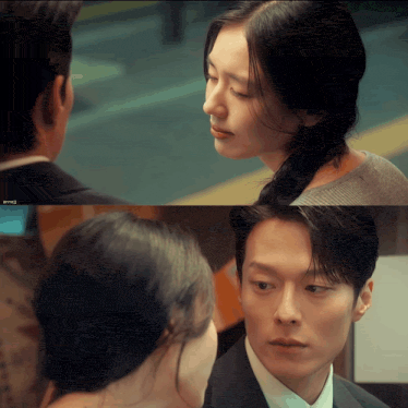 a man and a woman are looking at each other and the man 's name is anna