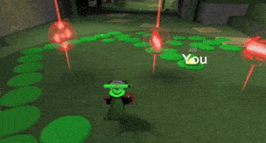 a screenshot of a video game with a red cube that says it 's defense you