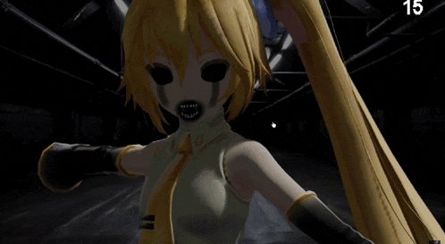 a video game character with the number 15 on the bottom right