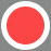 a red circle with a white circle around it on a gray background .