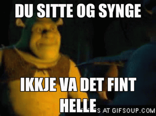 Nynorsk Shrek GIF - Nynorsk Shrek Ikkje Va Det Fint Helle GIFs