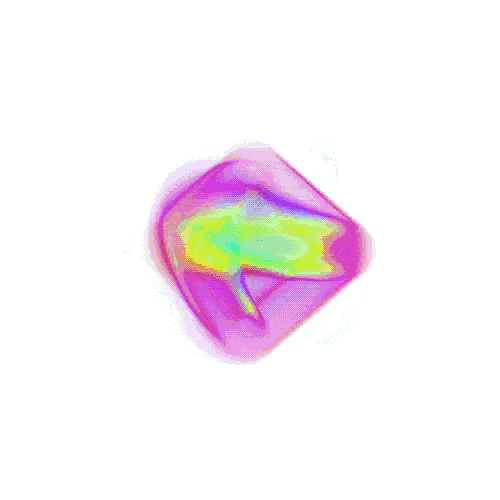 a colorful triangle on a white background that looks like a rainbow