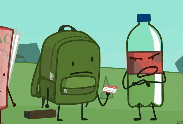 a cartoon character holding a name tag that says earl