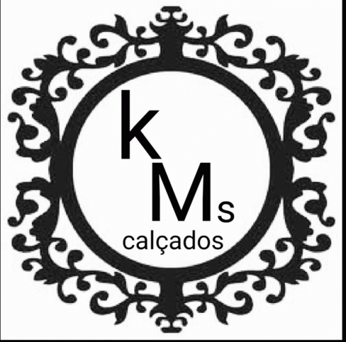 a black and white logo for a company called km calçados