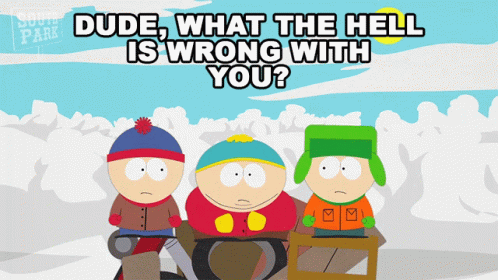 Dude What The Hell Is Wrong With You Stan Marsh GIF - Dude What The Hell Is Wrong With You Stan Marsh Kyle Broflovski GIFs