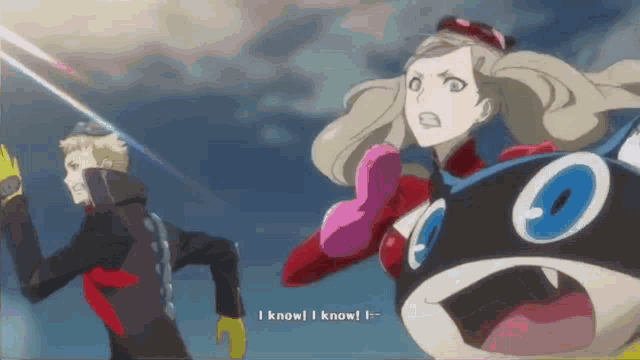 a cartoon character says i know i know