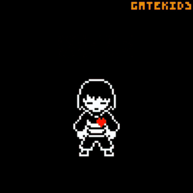 a pixel art drawing of a girl with the word save on it