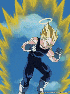 a cartoon character with a halo around his head