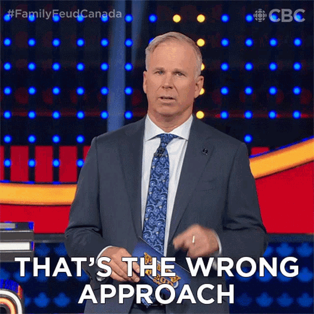 Thats The Wrong Approach Family Feud Canada GIF - Thats The Wrong Approach Family Feud Canada Thats Wrong GIFs