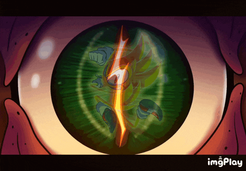 a cartoon drawing of a sonic the hedgehog in a green circle with a flame coming out of it