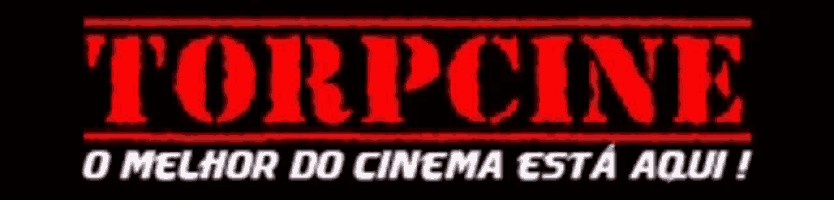 a sign that says ' torpcine ' in red letters on a black background
