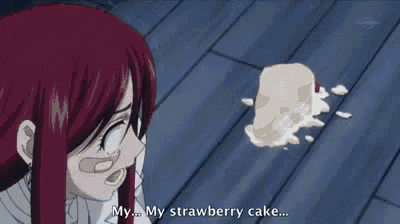 Never Touch Erza'S Cake GIF - Fairy Tail Strawberry Cake Erza GIFs