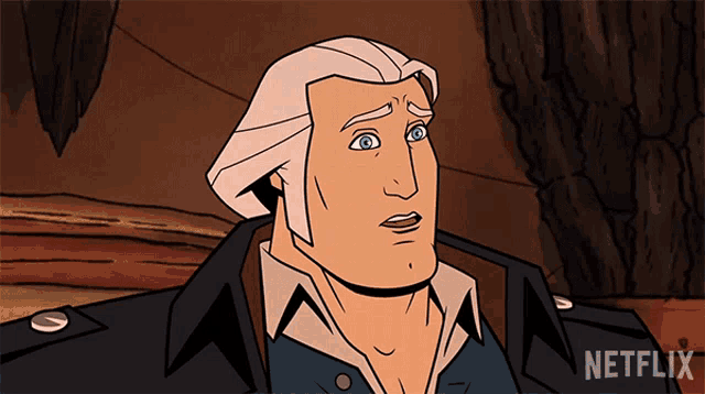a cartoon of george washington with netflix written on the bottom