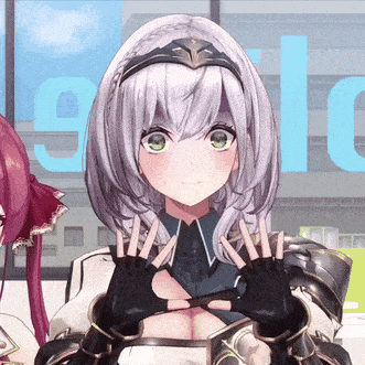 a girl with a crown on her head stands in front of a sign that says " hello "