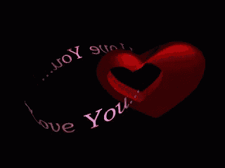 a couple of red hearts with the words i love written on them