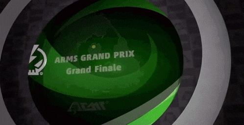 arms grand prix grand finale written on a green background