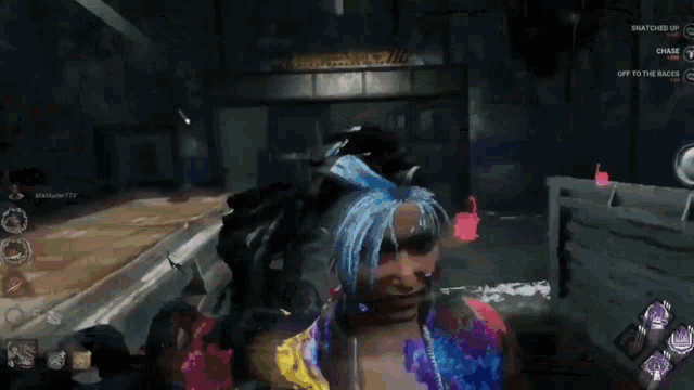 a screenshot of a video game with the words off to the water on the bottom right