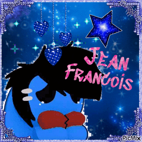 a picture of a person with the name jean francois written on it
