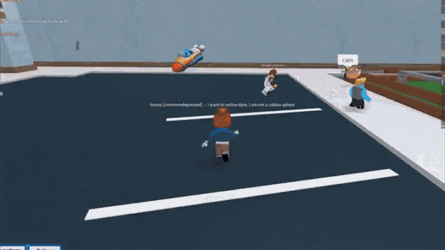 a screenshot of a video game with a sign that says roblox high school in the background