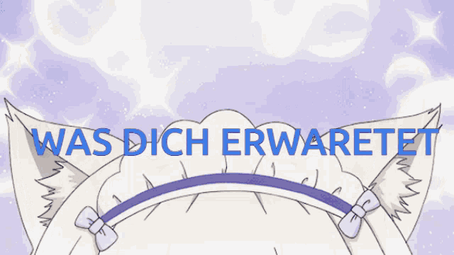 a drawing of a girl with the words was dich erwaretet