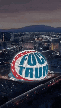 a globe with the words fox trum on it