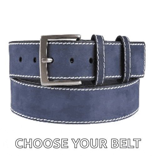 three belts are stacked on top of each other on a table with the words `` choose your belt '' written on the bottom .