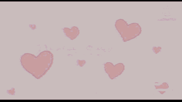 a pink background with hearts and white dots on it