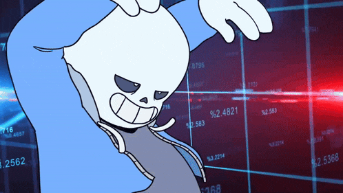 a cartoon character is dancing in front of a grid of numbers including the number 2562