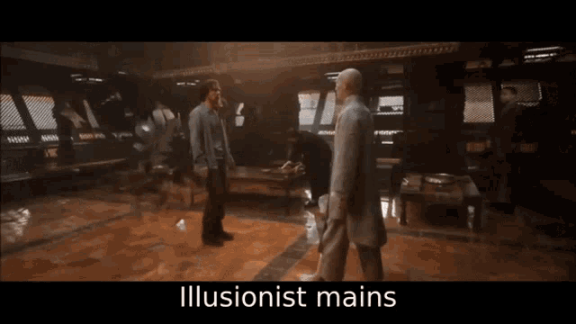 a scene from a movie with the words " illusionist mains " at the bottom
