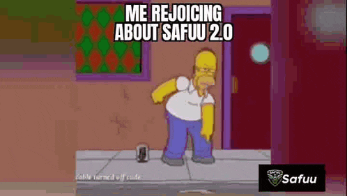 homer simpson from the simpsons is standing on the sidewalk with a can of soda in his hand .
