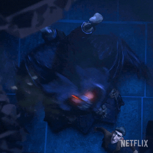 a poster for netflix shows a monster and the words nooo