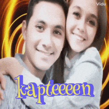 a picture of a man and a woman with the name kapteeen