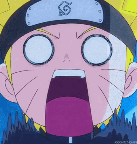 a close up of a cartoon character 's face with his mouth open .