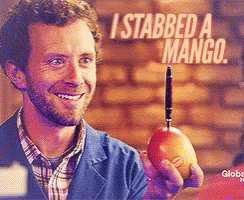 Stabbed Mango GIF - Stabbed Mango GIFs
