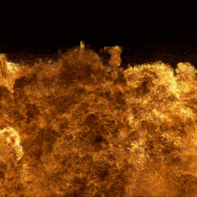 a black background with a lot of orange flames on it