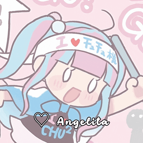 a drawing of a girl with the name angelita