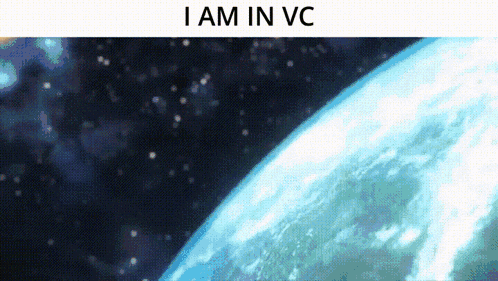a picture of a planet with the words i am in vc below it