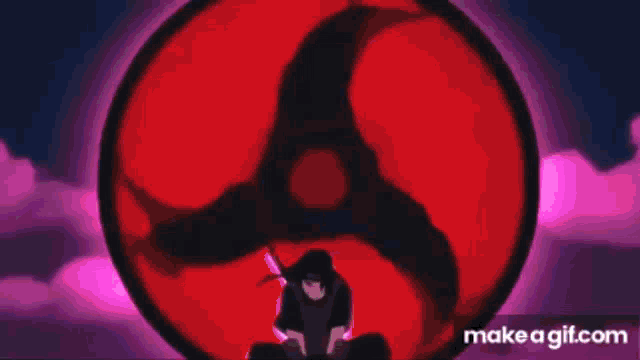 a purple and pink lightning bolt is coming out of a person 's body .